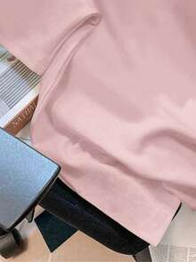 Manfinity Joysei Standard Size Men's Pink Round Neck T-Shirt ( Fabric) - Pink - View 3
