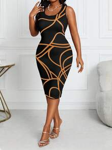 SHEIN Lady Áo khoác cardigan tay phồng nhiều màu sắc cho mùa xuân, hè, thu và đông, áo croptop dáng suông với họa tiết hình học, váy suông in họa tiết cổ điển, bộ hai mảnh cỡ lớn, trang phục mùa xuân, trang phục mùa xuân và hè, váy đen vàng, bộ váy hai mảnh, váy áo khoác vàng, váy dài tay thanh lịch, váy ôm sát màu vàng. - Nhiều màu - Xem 4