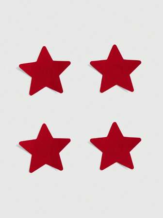 2 pares de pezoneras con forma de estrella, invisibles, a prueba de agua y sudor para mujeres