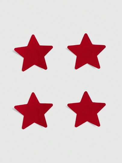 2 Paar sternförmige Nippelabdeckungen, wasserdicht und schweißfest, unsichtbare Brustblüten für Frauen