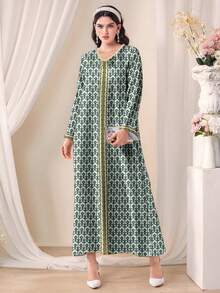 Al Najma Casual Modest Arabic Style Dress, Suitable For Summer - Multicolor - View 6