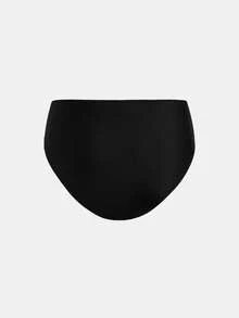 SHEIN 少女印花针织比基尼套装，饰有海星图案，适合海滩度假，美人鱼造型，夏季假期必备 - 黑色 - 查看 9