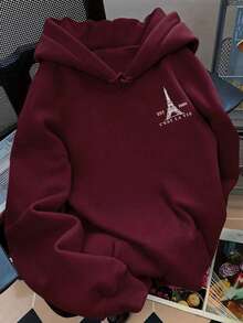 Resyla Women's Letter Graphic Casual Pullover Sweatshirt, Long Sleeve, Versatile, Autumn/Winter