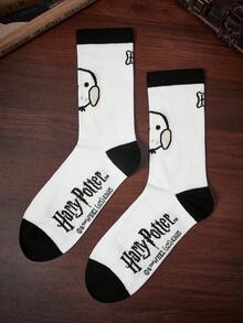 HARRY POTTER X SHEIN Calcetines tipo tripulación para mujer - Multicolor - Ver 2