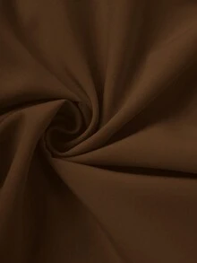 Franclia 女士优雅蝴蝶结拉链装饰A字裙 - 棕色 - 查看 7