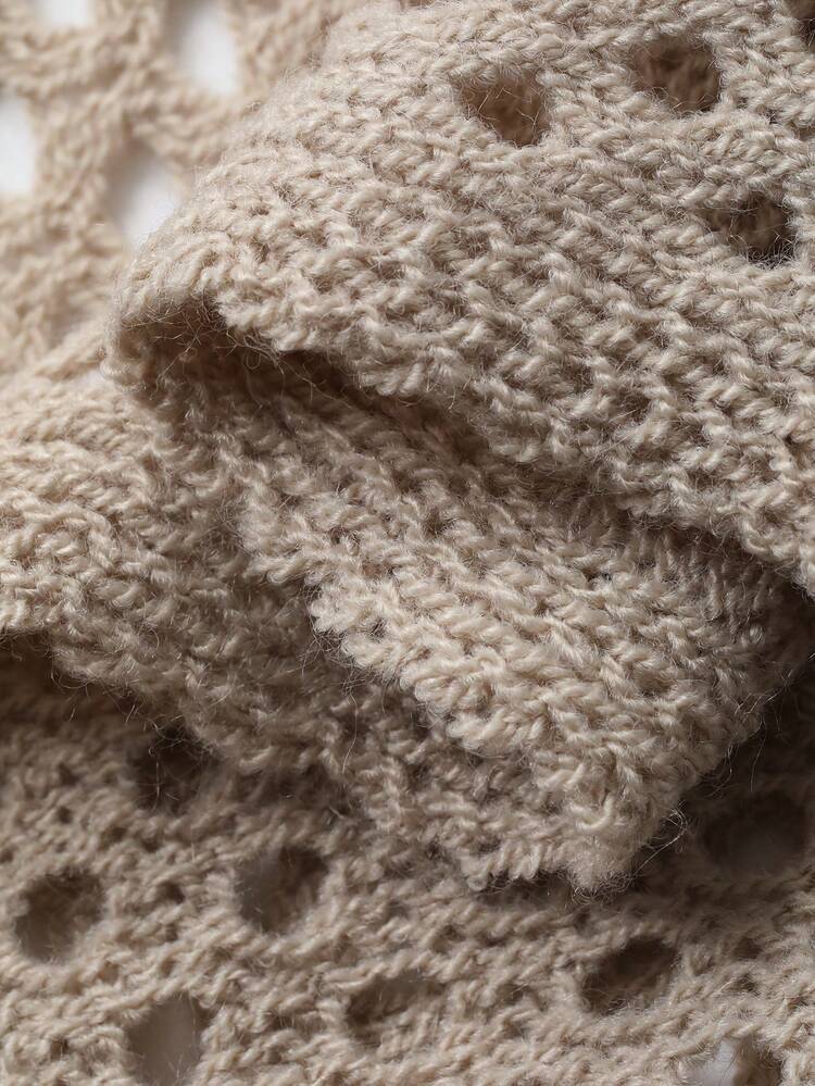 2pcs Knitted Cover Up & Camisole Set, Casual Elegant Design Criss-Cross Knit Top, Fitted Women Sweater, Suitable For Autumn, Spring, Summer