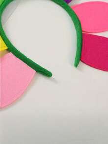 Zazumi Rainbow Color Sunflower Cartoon Character Headband For Women Photo Shoot Prop Stage Performance Festival Party Cosplay Y2K Kawaii Aesthetic Hairwear - Multicolor - View 4