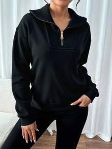 Mujer medio abierta, cuerda de bombeo, sombrero, ropa protectora deportiva de ocio - Negro - Ver 2