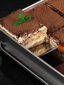 Madebyblanc 1pc/2pcs A Stainless Steel Square Flat Plate With A Lid, Suitable For Tiramisu, Baking And Serving Dishes - Multicolor - View 8