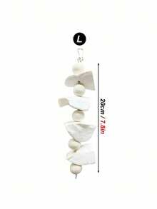 1PC Cuttlebone Wood Beads Parrot Chew Toy Hanging Foraging Activity Play Gym Cage Decor Bird Toys Accessories - Multicolor - View 13