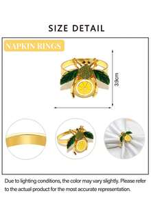 1pc/2pcs/3pcs New Napkin Rings With Various Styles And Series, Suitable For Hotel Banquets, Table Setting, And Napkin Loops. - Multicolor - View 2