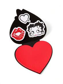 Betty Boop x SHEIN Love Sticky Notes, Cute Cartoon Memo Book, Creative Message Sticky Notes,Love, Kiss,Heart,Gift Ideas,Party,Holiday,Valentine's Day - Burgundy - View 5