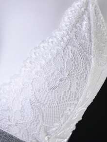 2pcs/Set Lace Charming Romantic Silver Ribbon Women's Lingerie Set - White - View 7