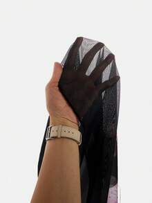 SHEIN 少女印花针织比基尼套装，饰有海星图案，适合海滩度假，美人鱼造型，夏季假期必备 - 黑色 - 查看 15