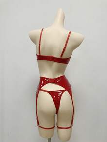 SHEIN 5pcs/Set Women's Solid Color Hollow Sexy Wireless Bra Set