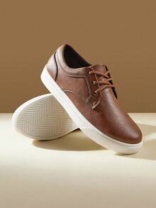 CUCCOO EASI Men's Fashionable Versatile Casual Retro Commuter Sneakers - Brown - View 4