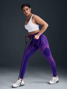 Powerista High Waist Comfortable Breathable Contrast Color Seamless Fitness Yoga Leggings
