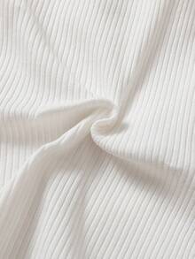 SHEIN 3pcs/Set Baby Boys' Casual Solid White Bodysuit Outfit, Suitable For Daily Wear, Summer - White - View 4