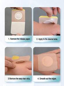 50/100PCS Castor Oil Patches Self-Adhesive Belly Button Pack Wrap, Hypoallergenic Leak-Proof Disposable Pads For Navel Care, Portable Absorbent Spunlace Cloth Compress For Home Travel Use, Oil Not Include