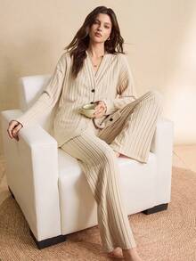 EverLounge Casual Loungewear Set For Women, Suitable For Indoor & Outdoor Wear - Khaki - View 7