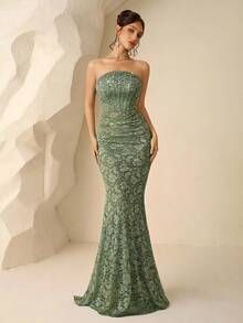 Coutiva Luxury Evening Gown, High-End Formal Dress, Elegant And Sophisticated Lady-Like Style