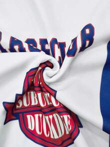 Rovax 女士休闲撞色字母印花卫衣，秋冬款 - 彩色 - 查看 3