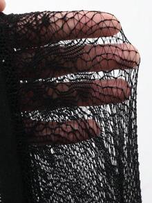 DAZY Women's Sheer Sexy Black Lace Leggings Y2k - Black - View 6