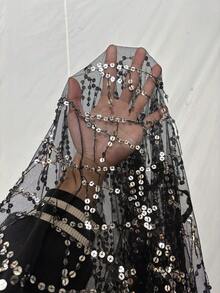 Cravure Robe de soirée moulante à paillettes pour femmes grandes tailles