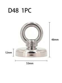 Heavy Duty Countersunk Pot Magnet, Powerful Lifting & Retrieval Magnet For Fishing, Industrial Use - Silver - View 12