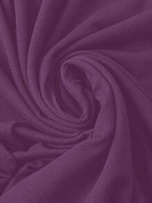 EMERY ROSE 女式大码休闲纯色圆领长袖针织T恤，秋冬 - 紫色 - 查看 4