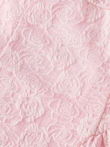 SHEIN MOD 女士复古蕾丝露背蝴蝶结迷你连衣裙 - 粉色 - 查看 6