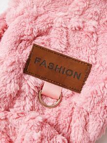 PETSIN 1 New Pet Korean Powder Four Legged Coat With Thickened Leather Label That Can Be Used To Tow Pets, Dogs, Cats, Clothes, Cat Supplies, Autumn And Winter Magic Bucket - Pink - View 8