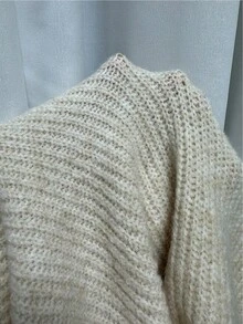 Franclia 女士优雅蝴蝶结毛衣波点半裙两件套，秋冬款 - 杏色 - 查看 8