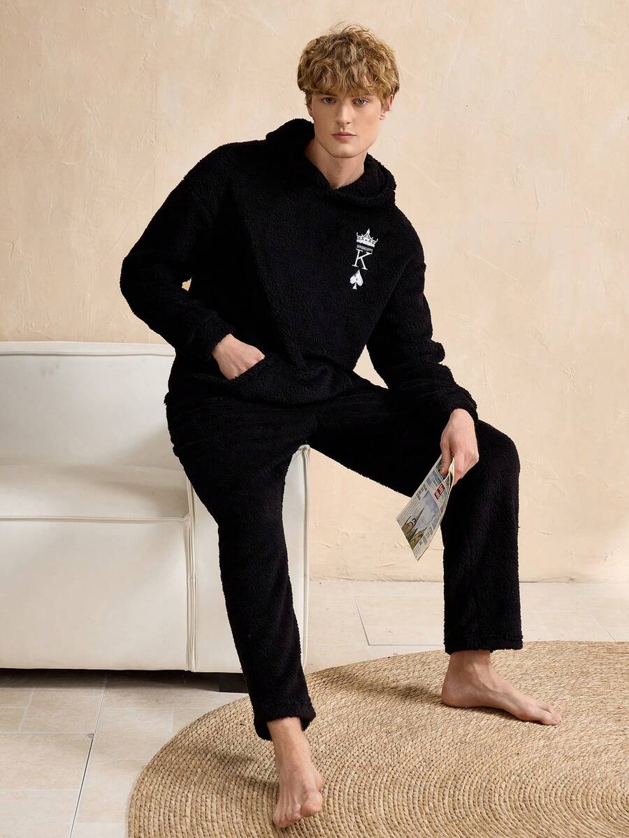 Men's Comfortable Hooded Loungewear Set, For Everyday Wear - Multicolor - View 1