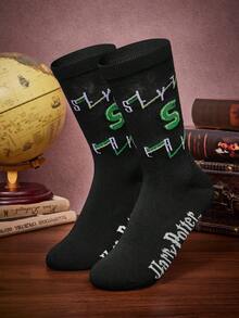 HARRY POTTER X SHEIN Kaos Kaki Wanita Model Crew - MultiWarna - View 1