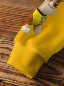 SHEIN | PAW Patrol Young Boy Cartoon Pattern Colorblock Crew Neck Long Sleeve Pullover Sweatshirt