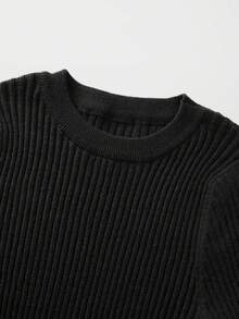 Franclia 新款秋冬性感修身圆领喇叭袖优雅休闲针织毛衣连衣裙（女款）