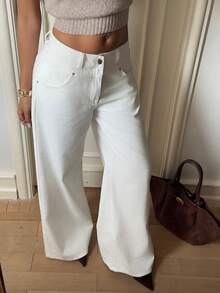 Siren Gaze 女士纯色休闲裤 - 白色 - 查看 8