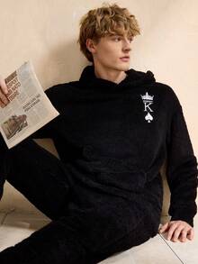 Men's Comfortable Hooded Loungewear Set, For Everyday Wear - Multicolor - View 6