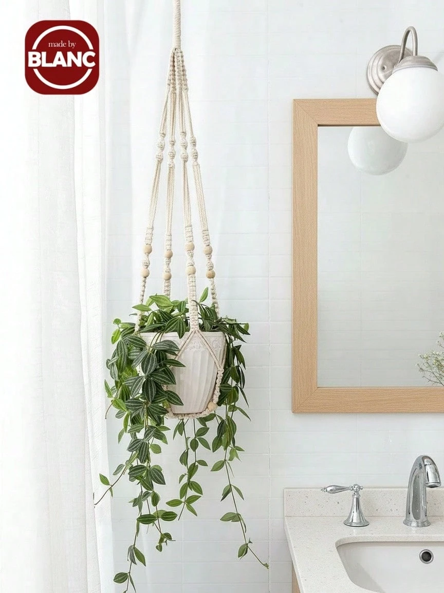 1 pieza Cesta colgante decorada con cuentas - Multicolor - Ver 1