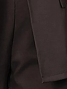 EMERY ROSE 女士休闲通勤翻领西装外套和裤子套装，秋季女士套装，女士商务休闲套装，女士服装套装 - 棕色 - 查看 6