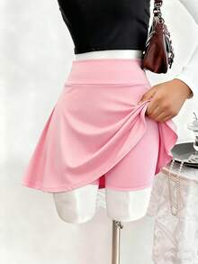 Sparklyn Girls' Casual Versatile Sports & Ballet Dance Leggings Skirt Fall Winter - Pink - View 3