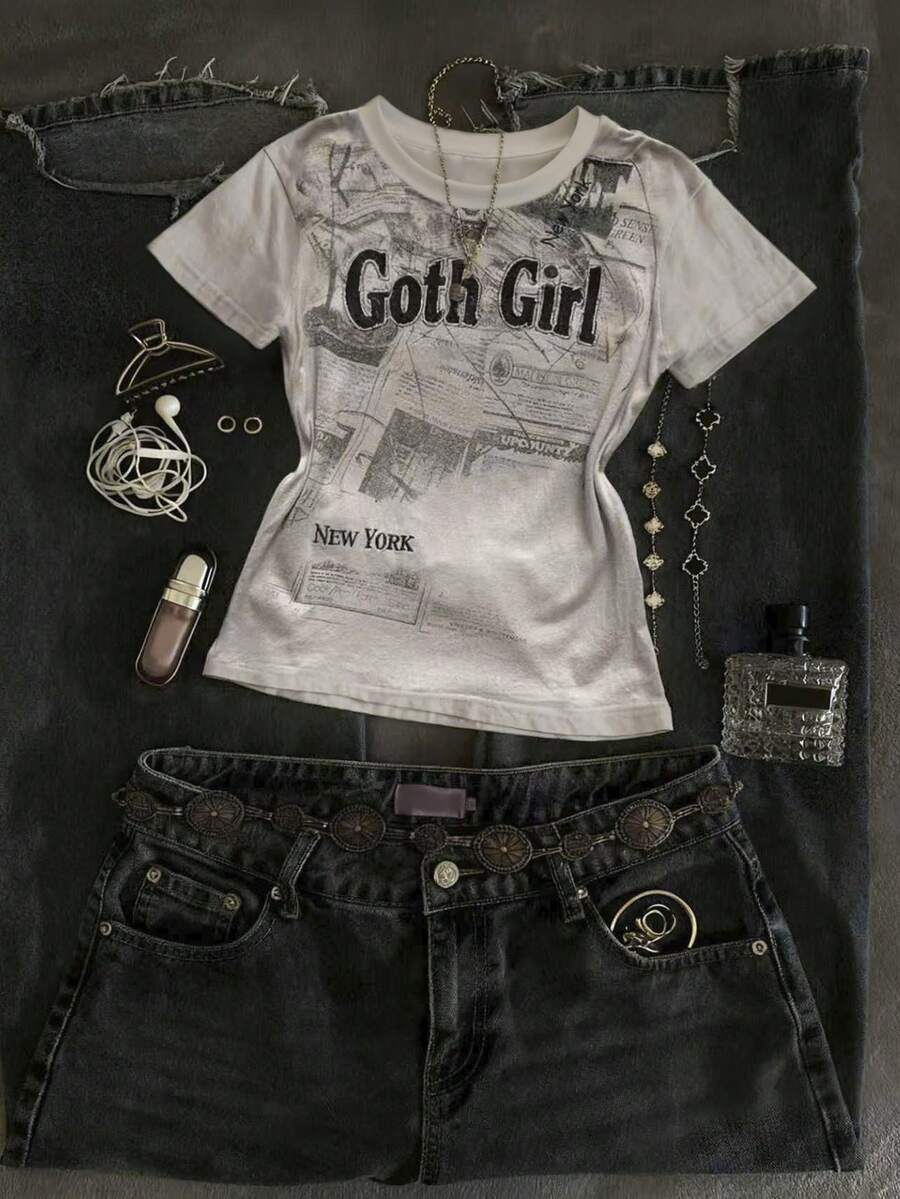 Glimmora 女士数码印花修身短袖T恤 - 彩色 - 查看 1