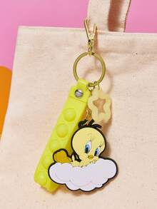 LOONEY TUNES X SHEIN Rotatable Metal Keychain - Multicolor - View 4