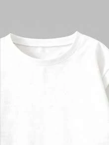 Sparklyn Conjunto de chándal para mujer y adolescente, nuevo para otoño/invierno, sudadera de cuello redondo con estampado digital blanco y lazo negro, pantalones pitillo negros, decoración con lazo blanco, cómodo y ajustado - Blanco - Ver 5