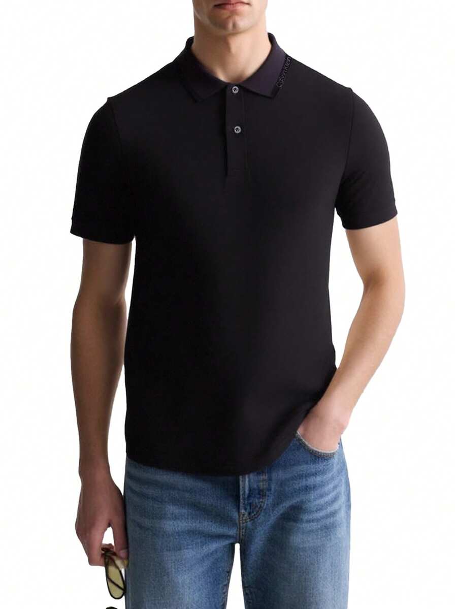 Calvin Klein Men's Polo Shirt Black - Black - View 1