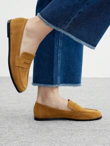 CUCCOO BIZCHIC 女士休闲百搭套脚乐福鞋，适合日常通勤 - 棕色 - 查看 4