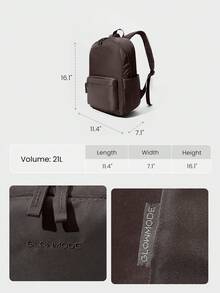 GLOWMODE Multi-Compartment Backpack Commuting Travel Exercise 21L - Coffee Brown - View 7