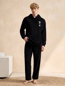 Men's Comfortable Hooded Loungewear Set, For Everyday Wear - Multicolor - View 3