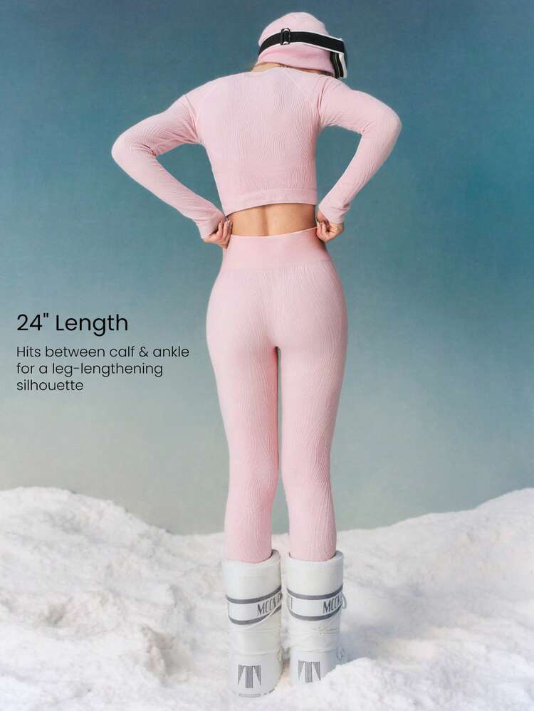 Skiing Collection Alpine Confidence Soft Warm Nylon Wool-Blend Sweat-Wicking Deodorizing Mid-Rise Skiing Base Layer Bottoms  Outdoors Skiing Wear Valentine's Day Spring Summer